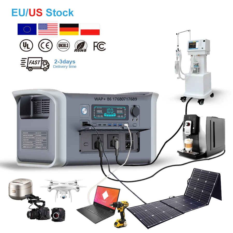2000W All Weather Portable Power Station 320,000 mAh Solar Generator Off-Road Adventure