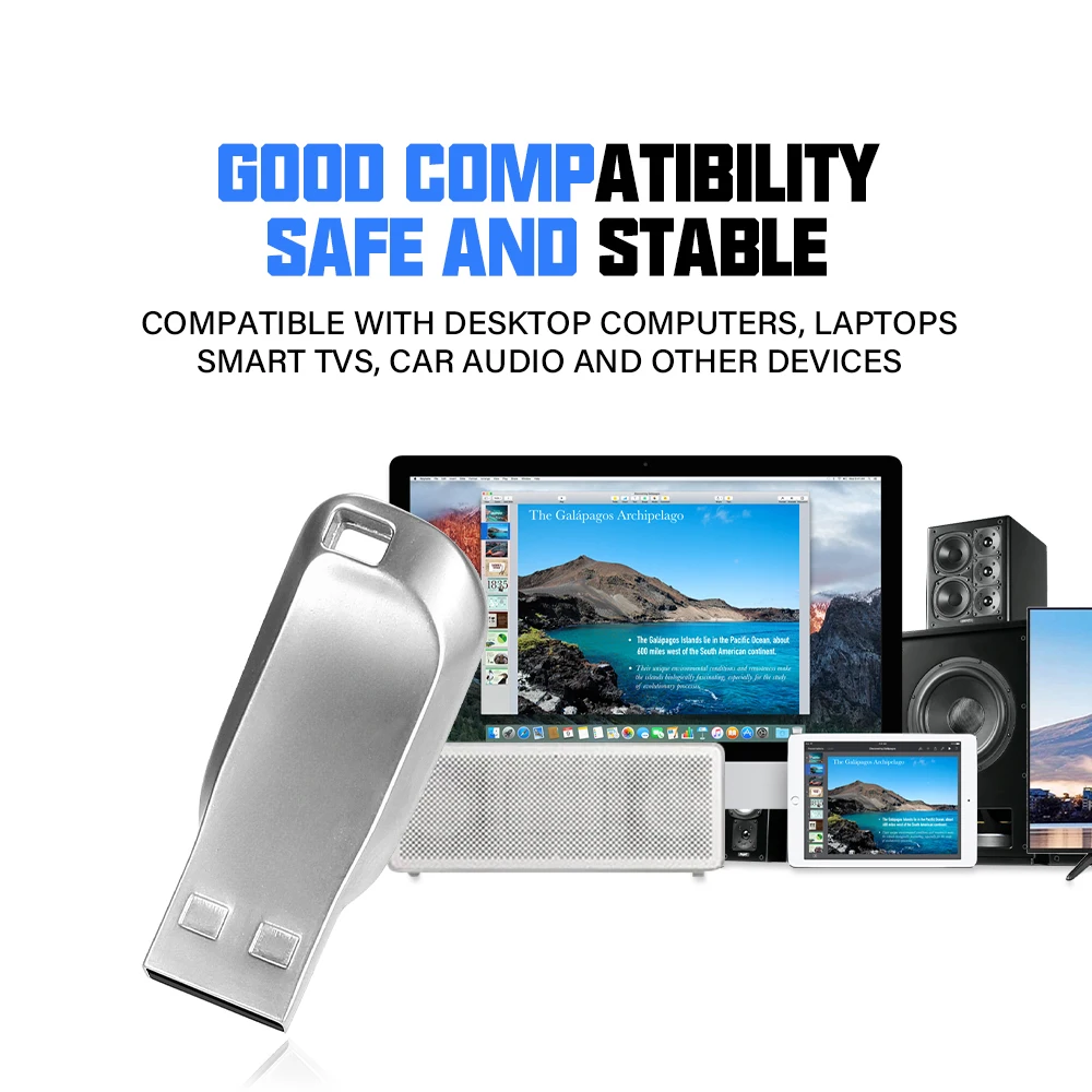 NEW Metal USB Flash Drive 2.0 High Speed 128GB 64GB 32GB 16GB 8GB Cle USB 2.0 Flash Pendrive 64GB 128GB Key Chain 2.0 Stick Pen