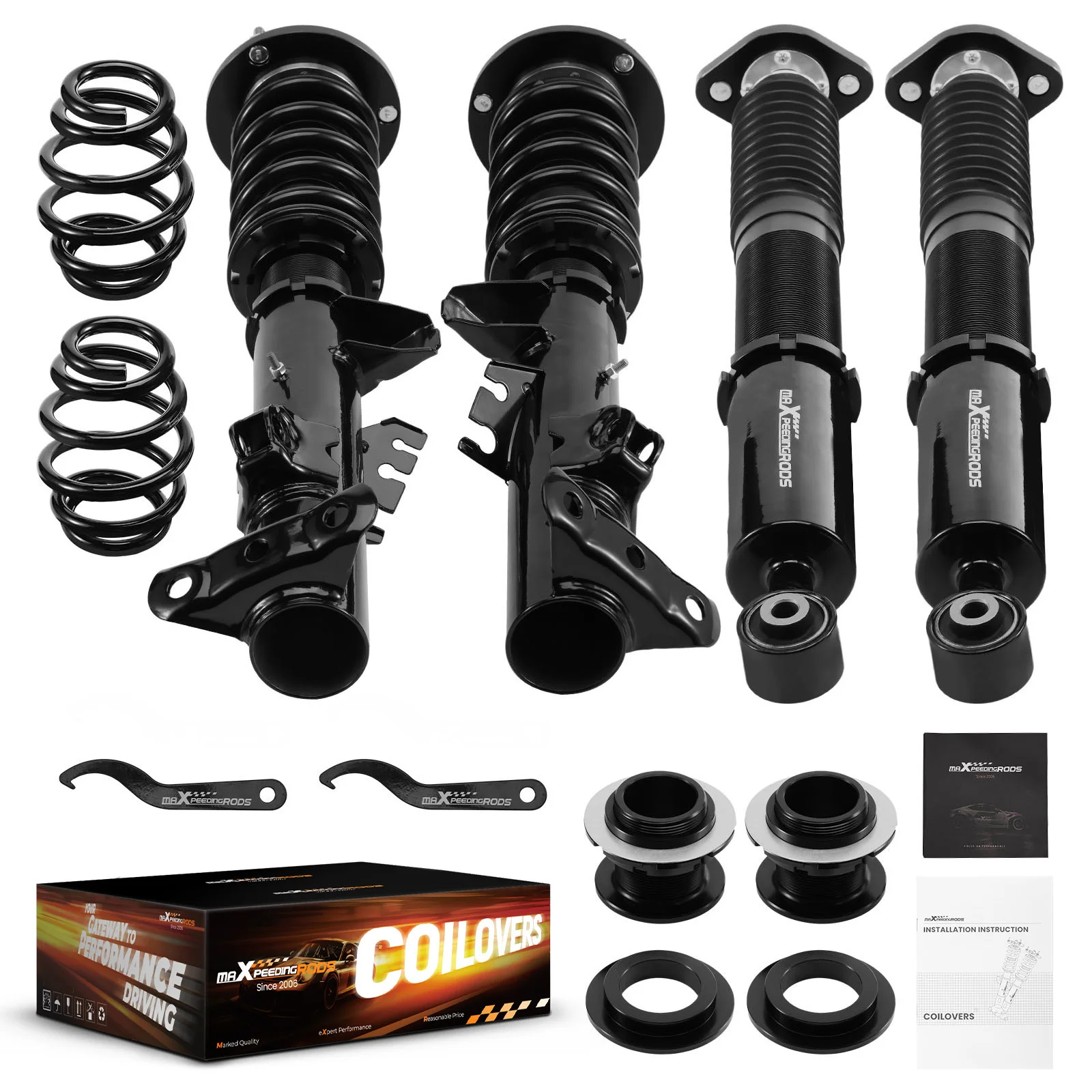 Coilovers 24 Way Damper Struts Kit for BMW 3-Series E36 325 328	 Suspension Struts Shock Absorber For BMW 3 E36 Coupe 318is