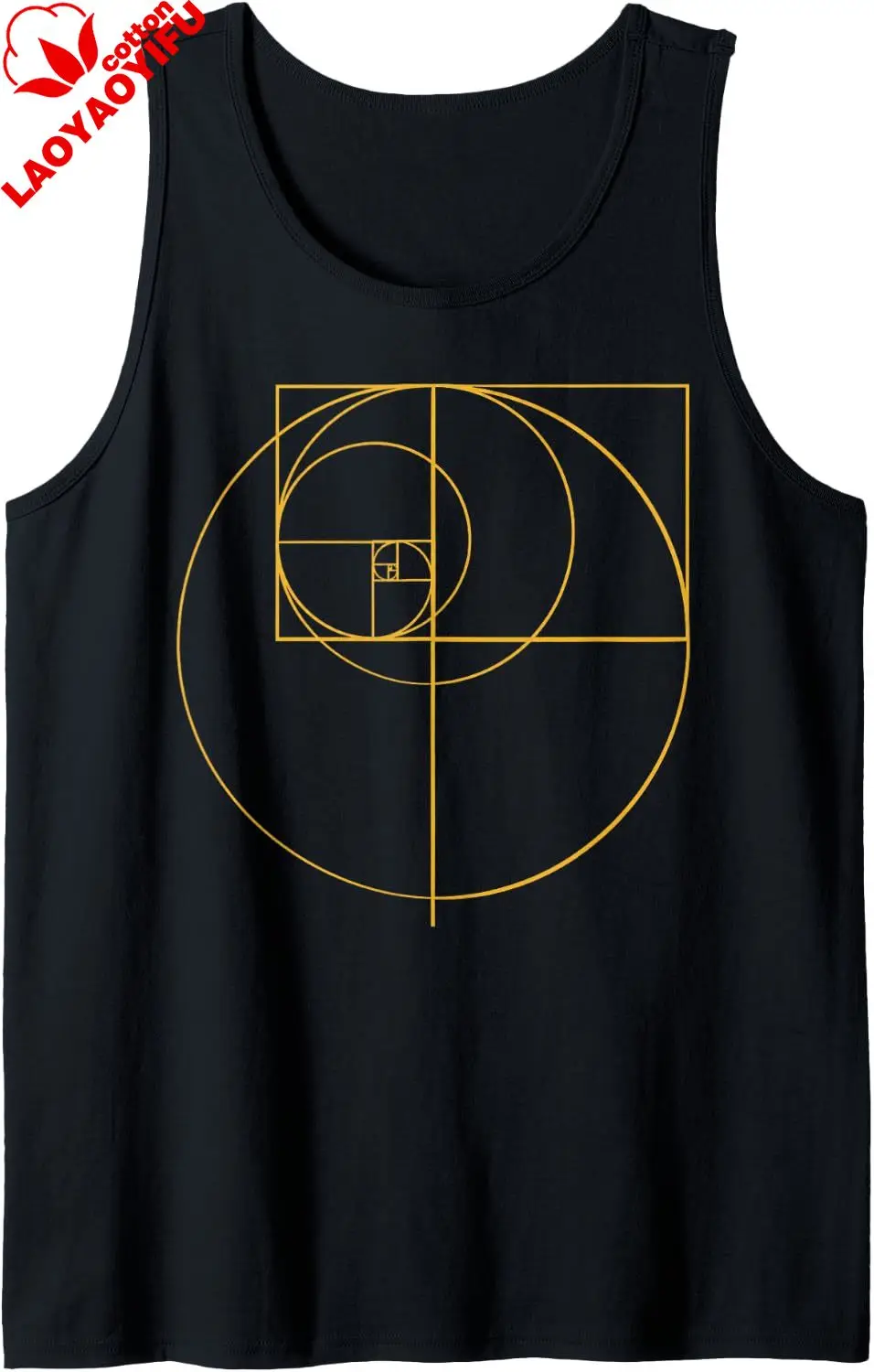 Fibonacci Golden Ratio Circle Geometry Math Mathematics Tank Top