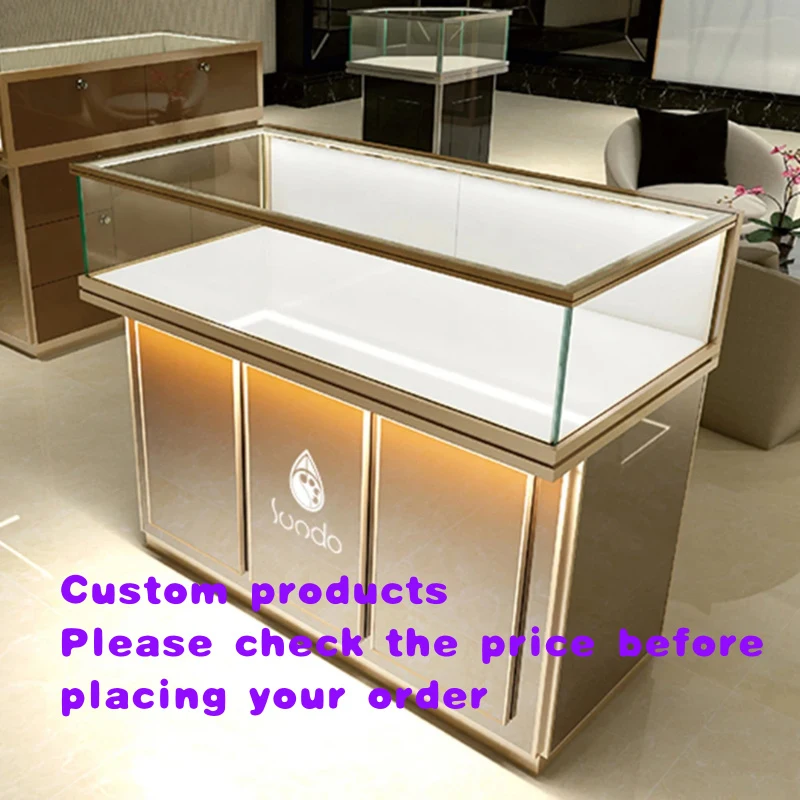custom.Custom Sunglasses Shop Design Wood Floor Led Eyeglass Display Cabinet Watch Display showcase Design