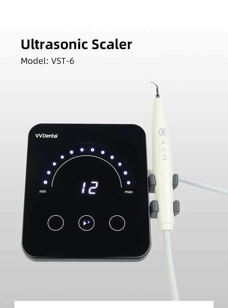 VVDental Ultraschall-Scaler-Maschine mit 5 Aufsätzen, passend für DTE Satelec Handstück zur Entfernung von Zahnstein und Zahnverfärbungen, Zahnärztliche Instrumente – Detail 2