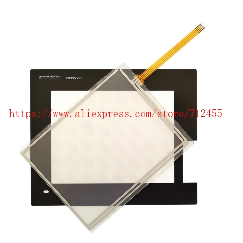 

Touch Panel Screen Glass Digitizer for Mitsubishi GT1455-QTBD GT1455-QTBDE Touchscreen with Front Overlay Protective Film