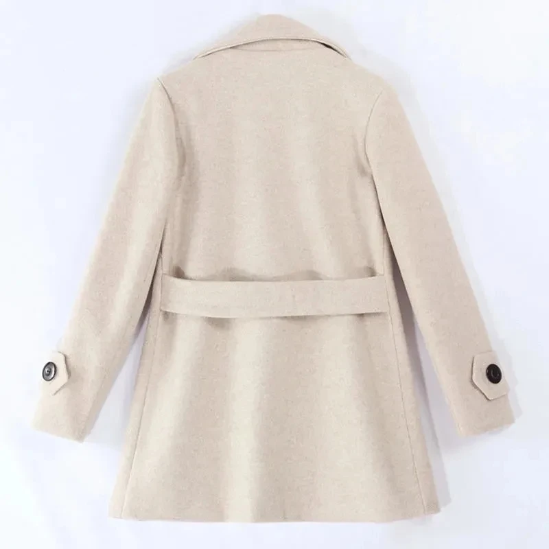 Woolen Coat Female Clothes 2023 Spring And Autumn New Fashion Temperament Solid Color Slim Short Wool Jacket Women Tide H3028