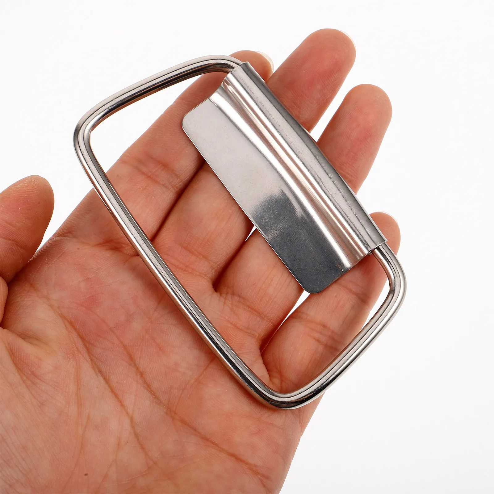 1Pair Stainless Steel Bucket Handle Replacement Ergonomic Wear-Resistant Compact Practical Household Pail Grip