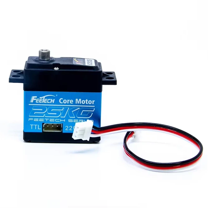 

7,5 В стандартного размера DIY Робот Серводвигатель RC Проект 25 кг TTL Управление последовательной шиной Обратная связь 300 градусов Металлическая шестерня Включает USB-кабель