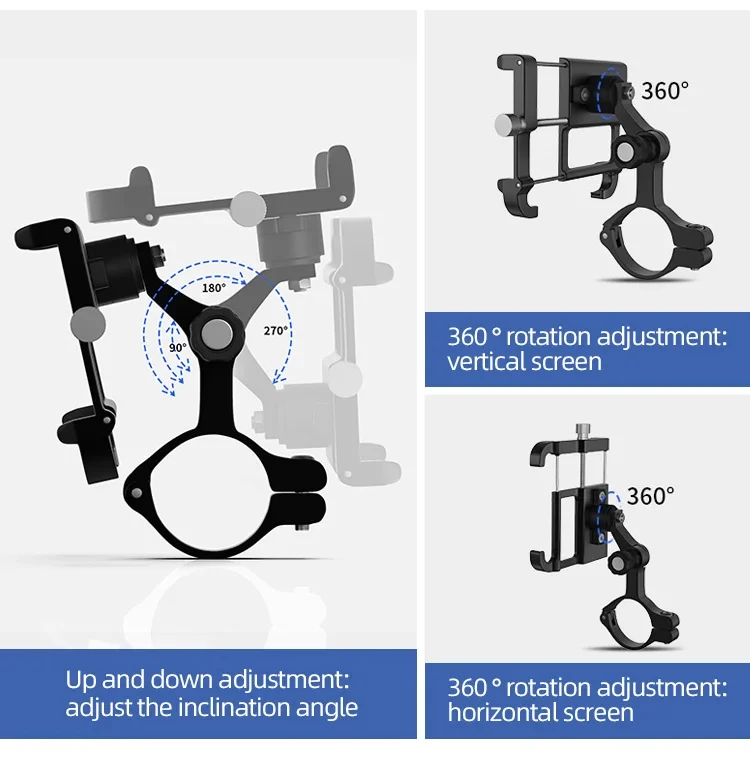 GUB P10 Fahrrad-Telefonhalter, Halterung aus Aluminiumlegierung, Motorrad-Fahrradständer, Halterung, Lenkerclip für 55–100 mm – Detail 18