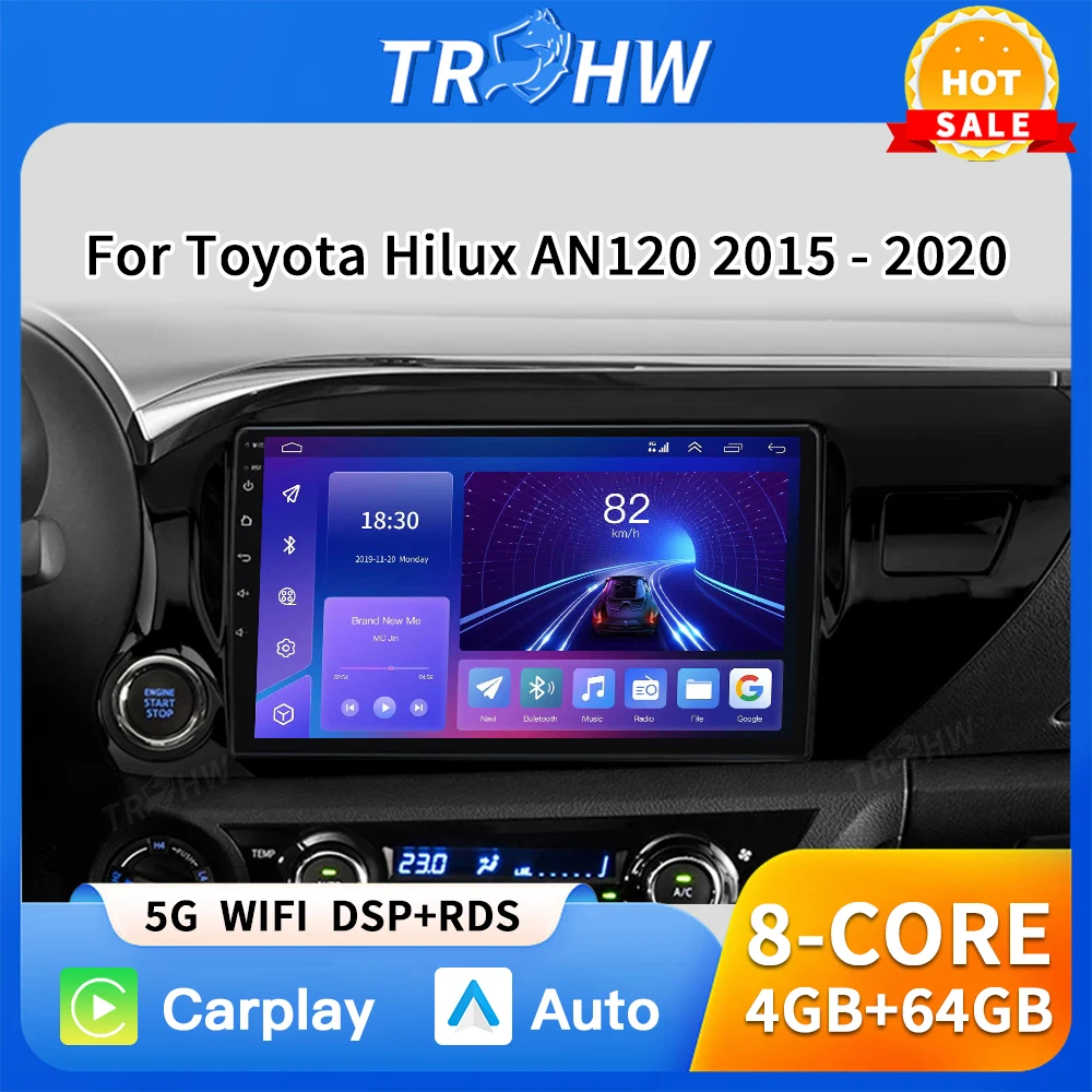 

Auto Carplay For Toyota HILUX REVO VIGO IMV 2016 2017 2018 2019 2020 Car Radio Multimedia GPS Player Stereo NO DVD