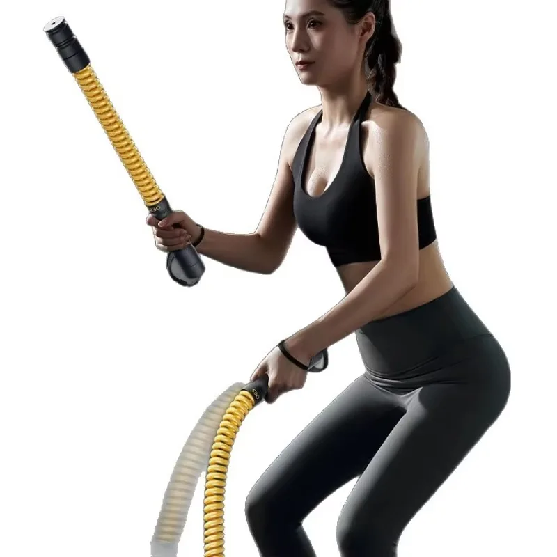 Cordless Battle Rope Spring Resistance Training Rope for Full Body Workout Indoor & Outdoor Fitness Exercise Equipment Training