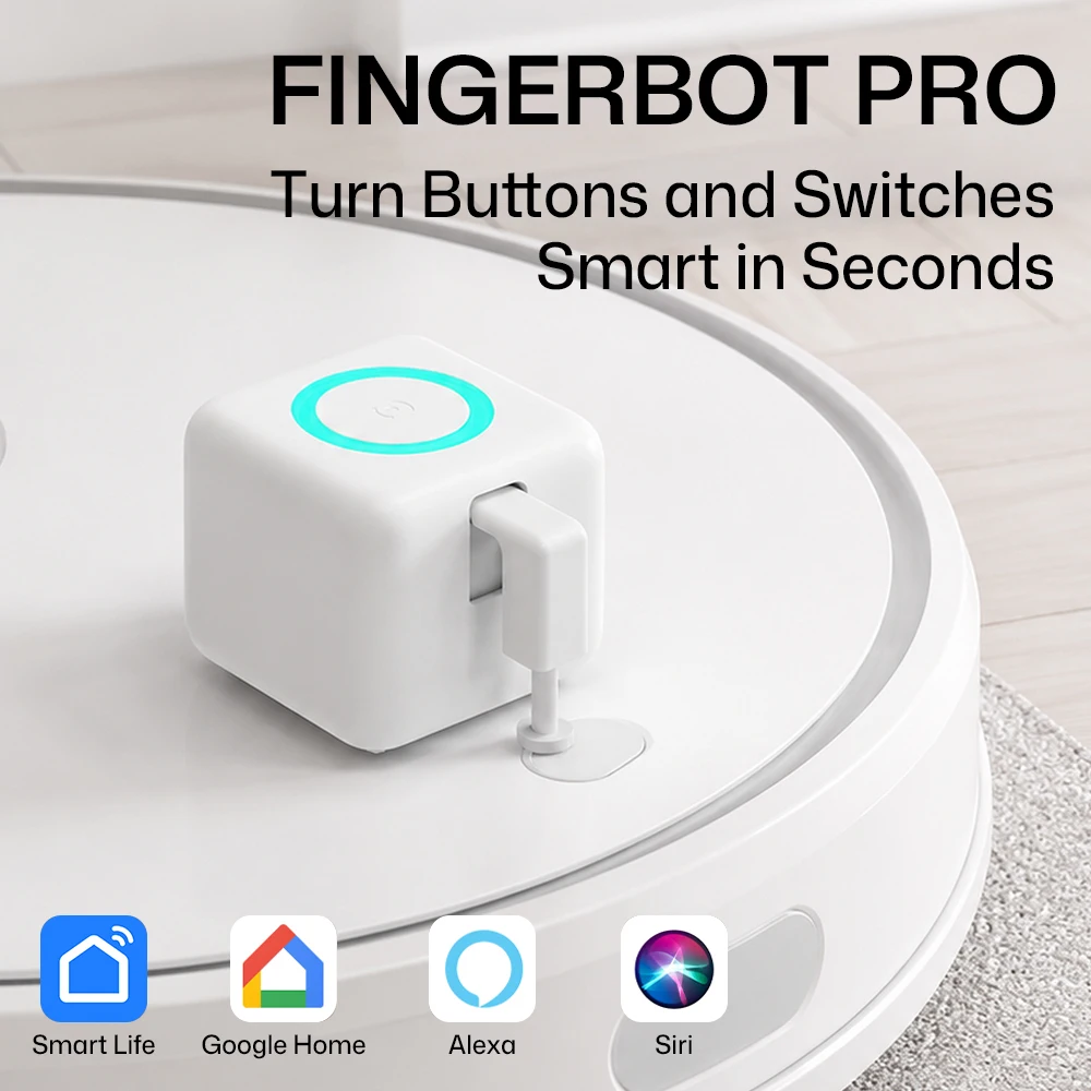 Fingerbot Pro Switch Button Robot Garage Pusher with Halo Remoter Work With Tuya Smart Life Alexa Google Home Voice Assitant