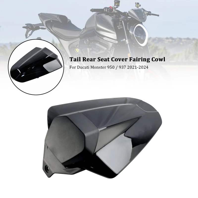 Motorcycle Pillion Rear Passenger Seat Cowl Cover Hump Fairing Rear Seat Cushion For Ducati Monster 937 950 2021-2024 - view 3