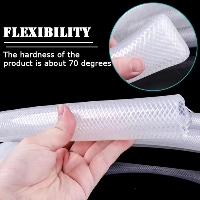 High Pressure And High Temperature Resistant Silicone Braided Tube Steam Explosion-Proof  Hose Food Grade Mesh Corrugated Tube