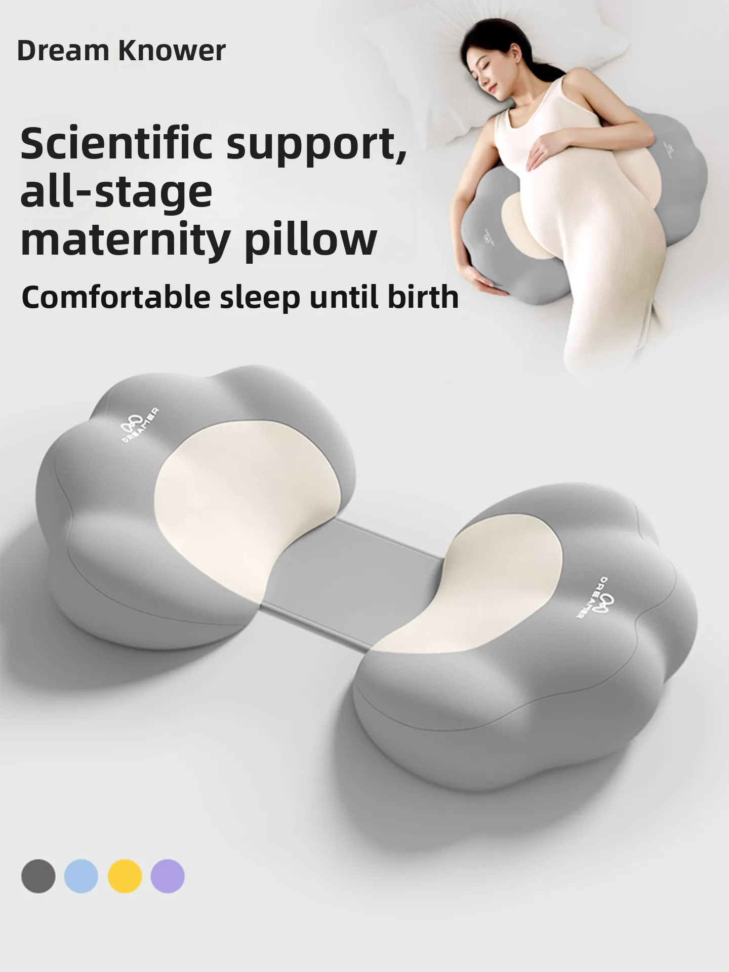 Pregnant Women Sleep Pillow Support Waist Belly Sleeping Side Pillow Maternity Pillow Modern Simple Style Detachable Washing