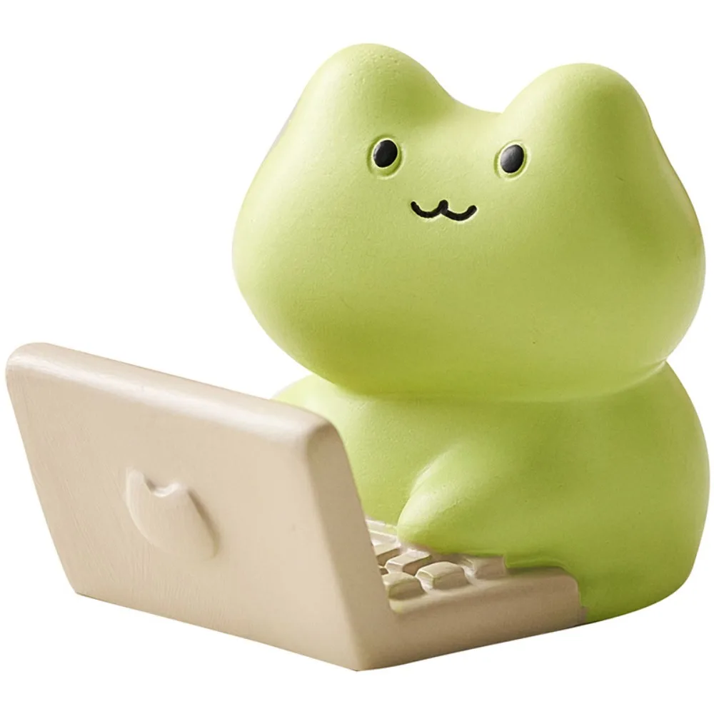 

Handmad Frog Resin Figurine Statue Collectible Anime Frog Desktop Decoration Ornament Crafts Mini Frog Model Toy