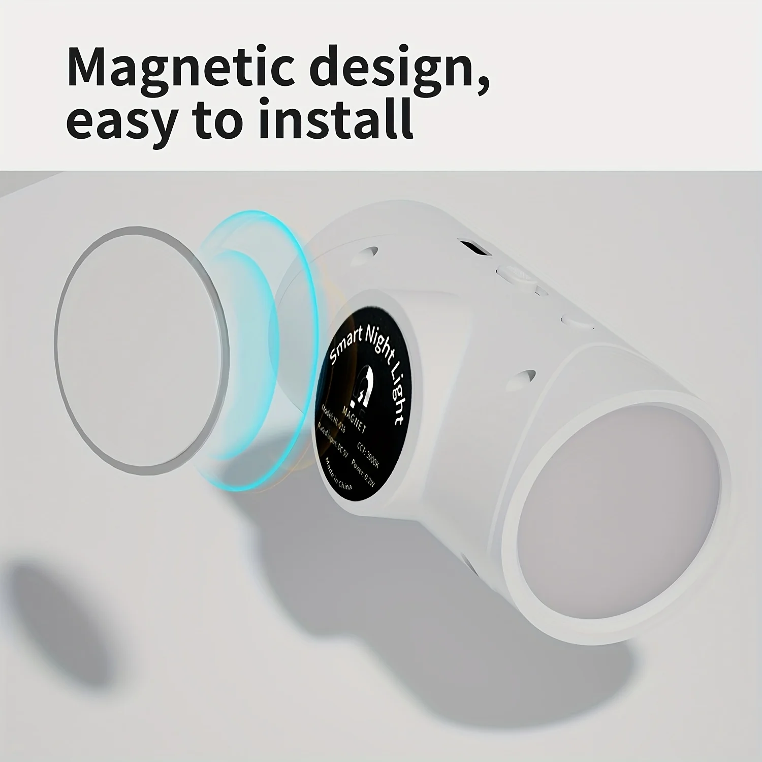Rechargeable LED Night Light with Motion Sensor Wall Lamp 3 Light Modes Indoor Light Magnetic Staircase Light