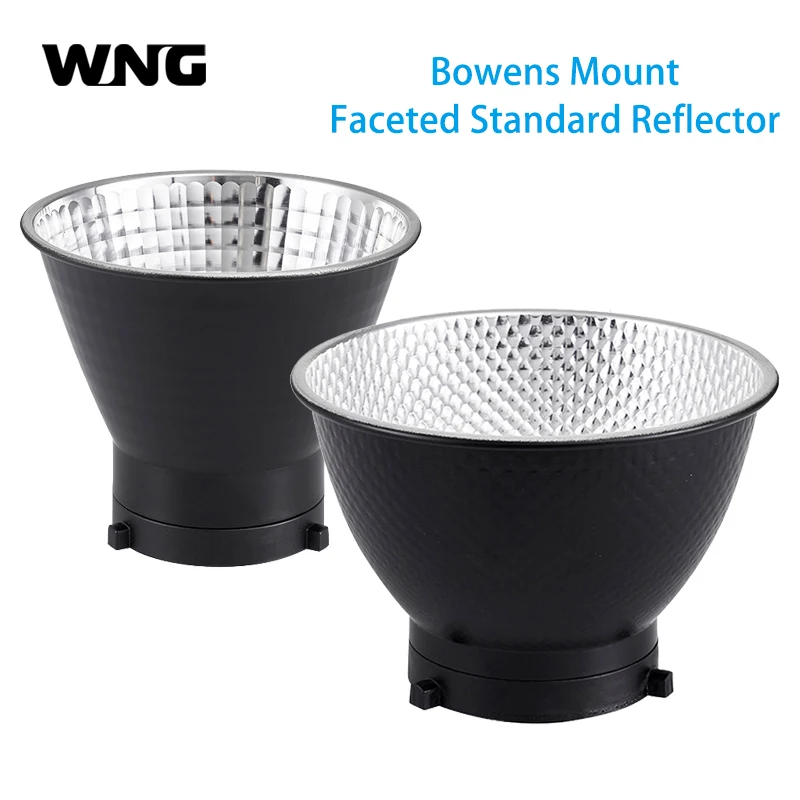 7 inç standart fotoğraf reflektör Bowens dağı stüdyo ışığı Strobe flaş için 18cm Faceted reflektör difüzör