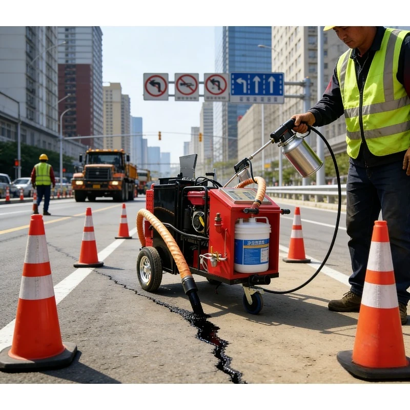 Multipurpose Fully Hydraulic Automated Crack Sealing Machine for Precise Highway City Road Maintenance