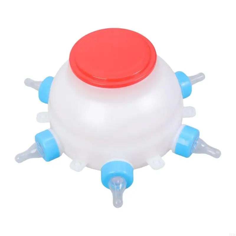 

77JF Farm Animal Feeding Equipment 6 Teat Bottle Hanging Mount Design Large Capacity
