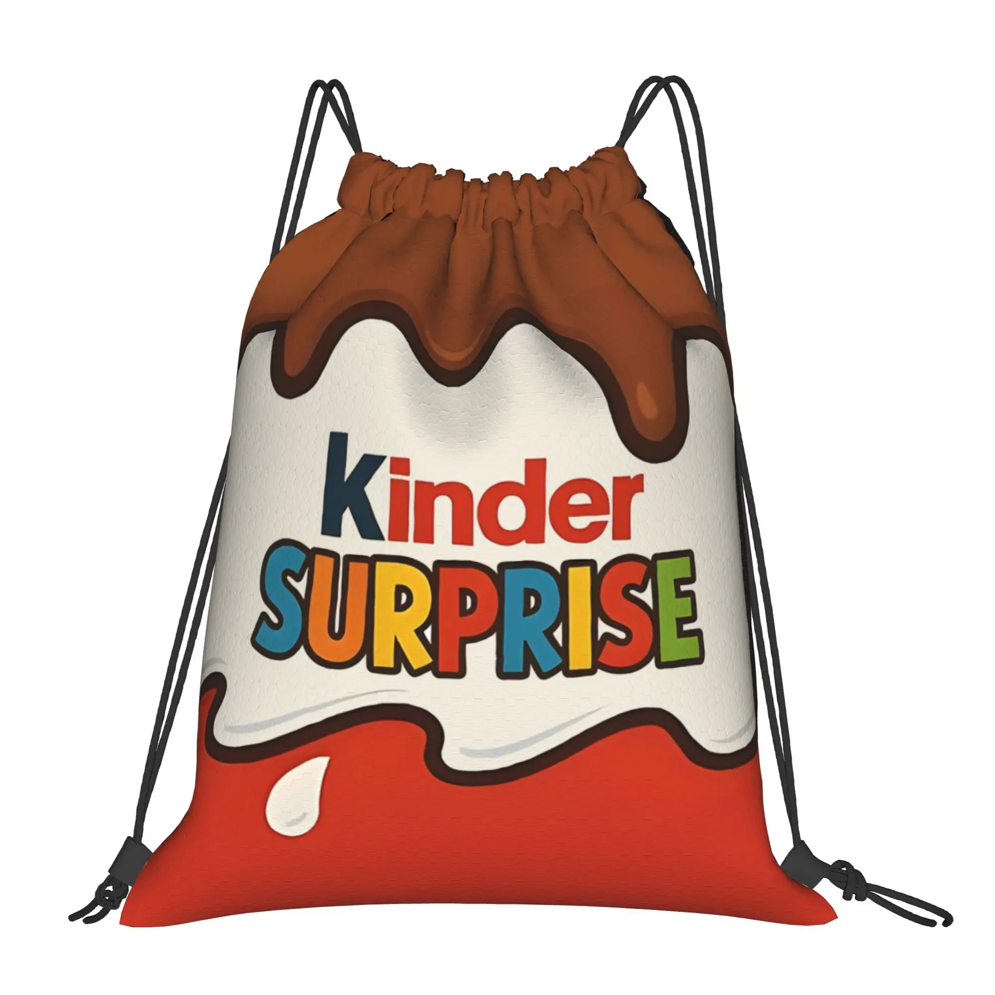Kinder Surprise Gifts And Kinder Multi-function Pocket Men Women Storage Backpack Teenager Travel Bag Print Drawstring Bags