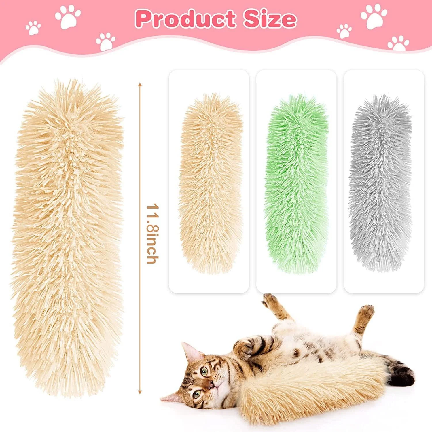 Plush Pillow Cat Toy Catnip Sounding Paper Cat Interactive Self-healing Pet Chew Toy Каціная Мята Hierba Gatera