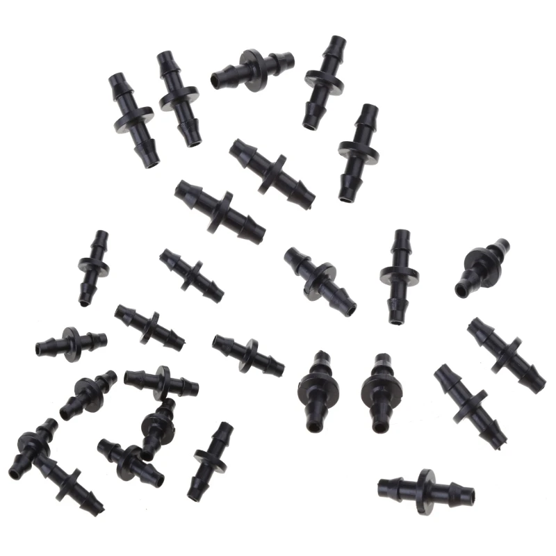 100 pz Connettore Spinato A Doppia 1/4 4/7mm Tubo Da Giardino Irrigazione a goccia Calda 45BE