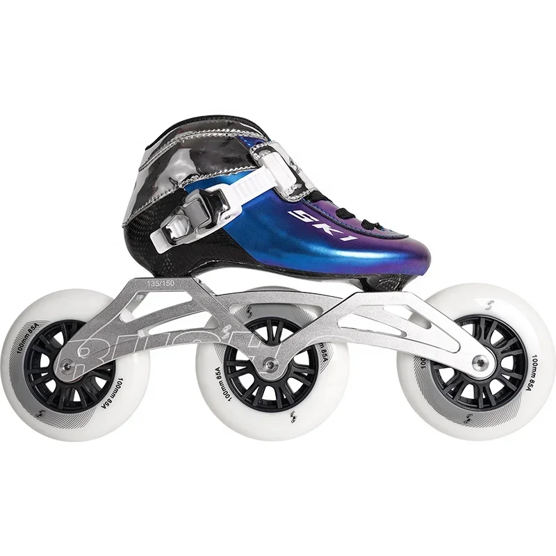 

SK1 Child Speed Roller Skates 3 Wheel Skating Professional Inline Three Wheels Carbon Fiber Skate Shoes