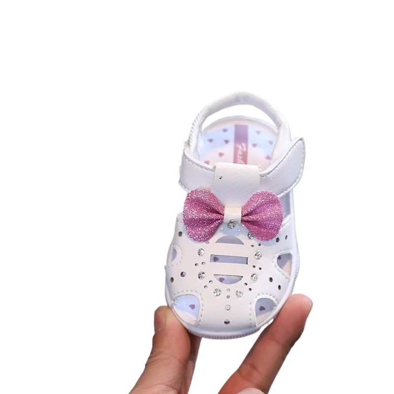 مشوا الصيف موضة جديدة لينة سوليد طفلة أحذية المضادة للانزلاق تنوعا بسيطة شقة حذاء طفل رائعة الأميرة دعوة الصنادل