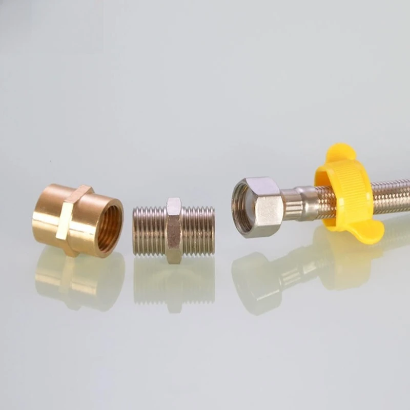 1" to 3/4" (1" to 6-Point) Copper Direct Pipe Joint - 4-Point Double Female Thread, Water Heater Plumbing Fittings