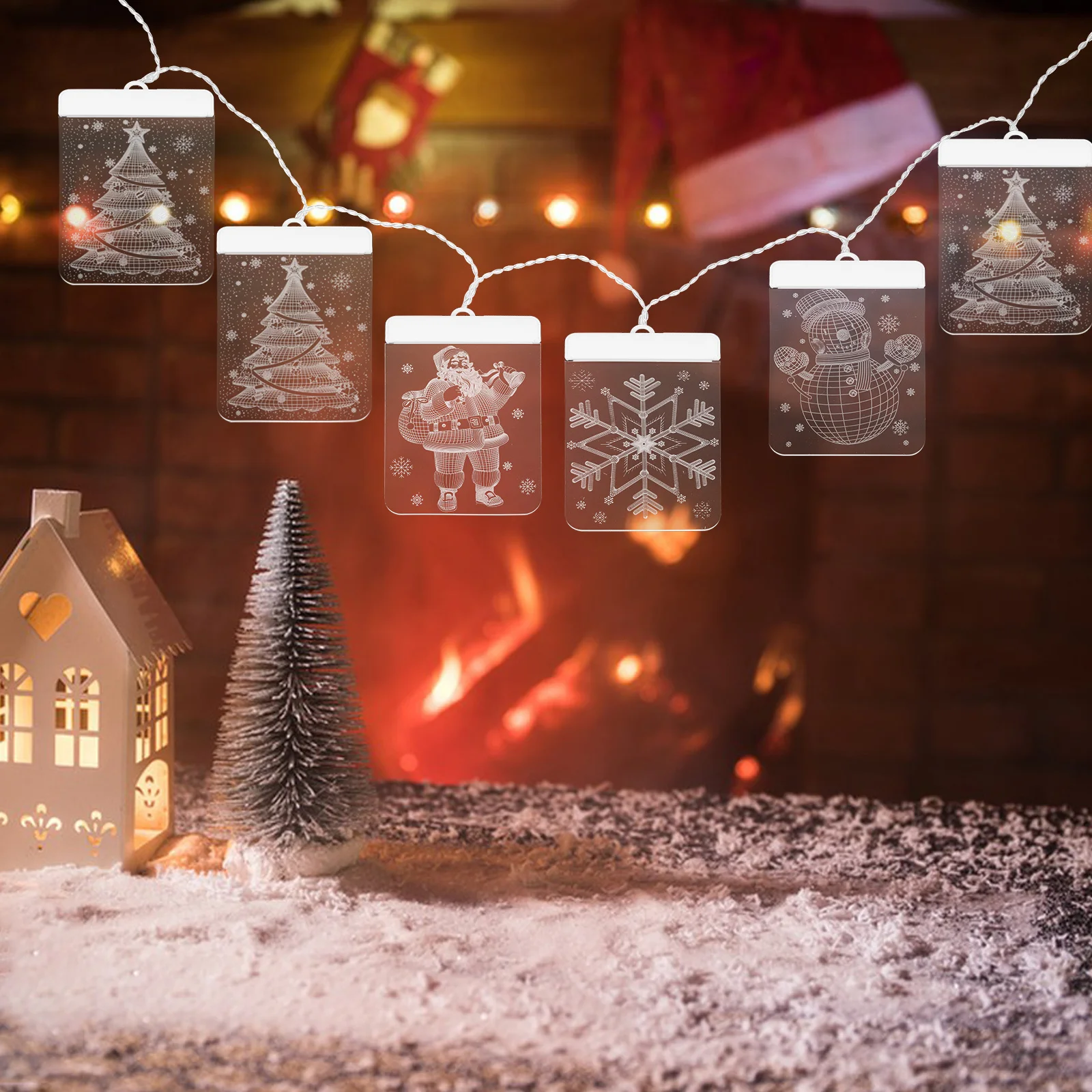 

Cozy 3D Snowman LED Curtain String Lights Remote Control Christmas Window Bedroom Decorations String Lights Christmas Supplies