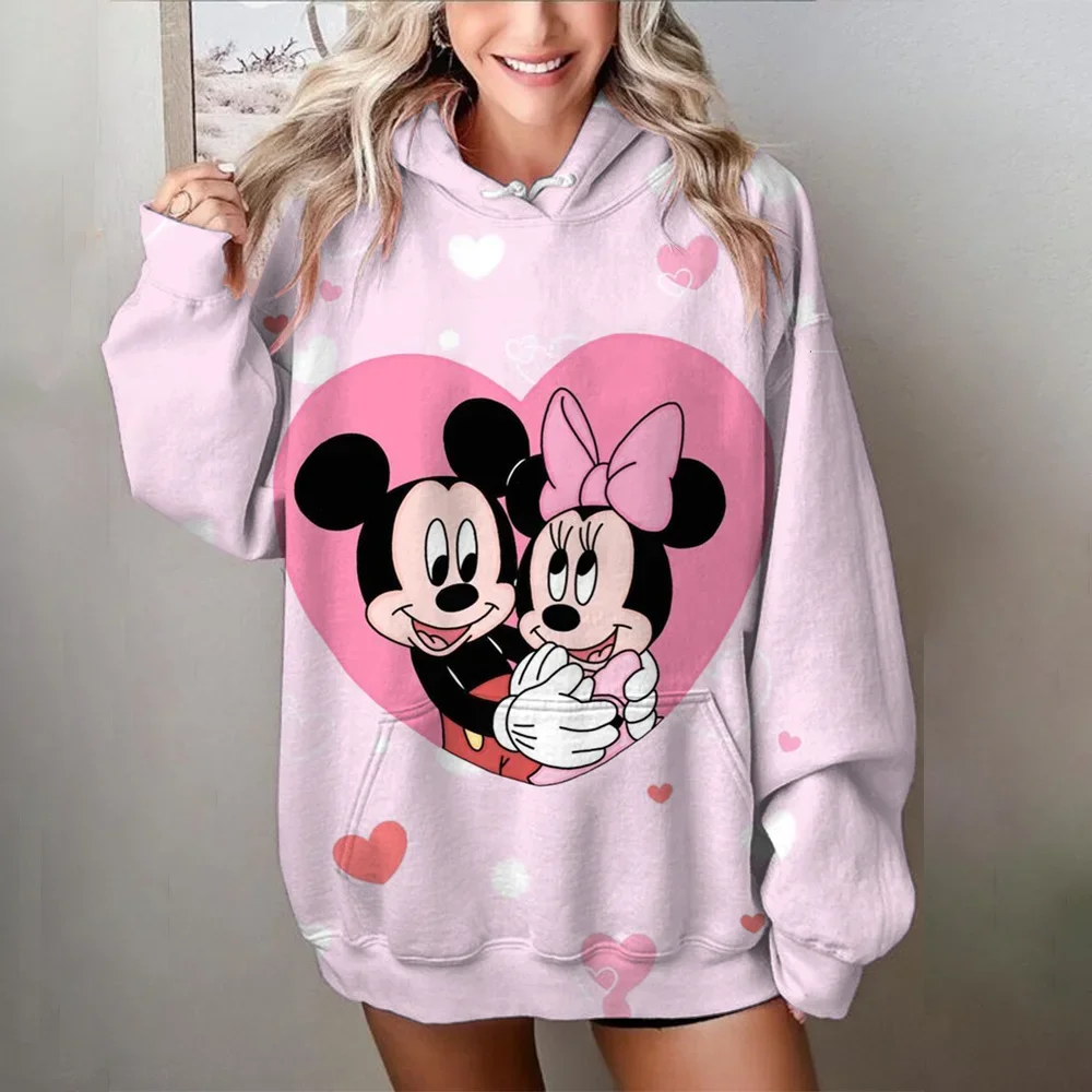 Fashion Design Womens Disney Mickey Mouse Hoodies Spring Women Casual Long Sleeve Basic Clothes Ladies Sweatshirt Loose Tops