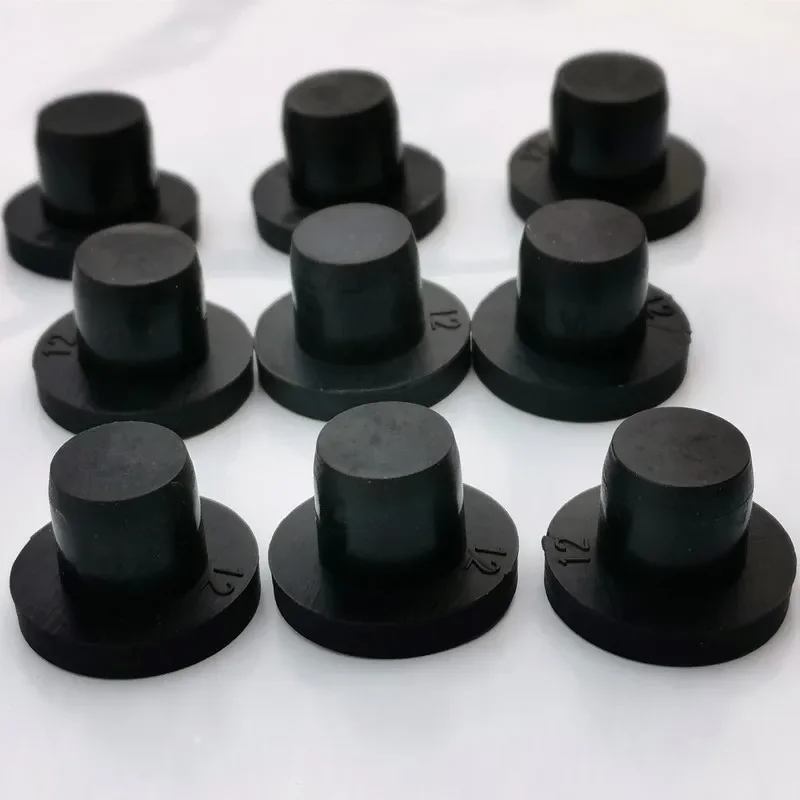 Solid Rubber Hole Caps 3mm-14mm T Type Silicone Seal Hole Plugs Black High Temperature Seal Stopper Dustproof Plug