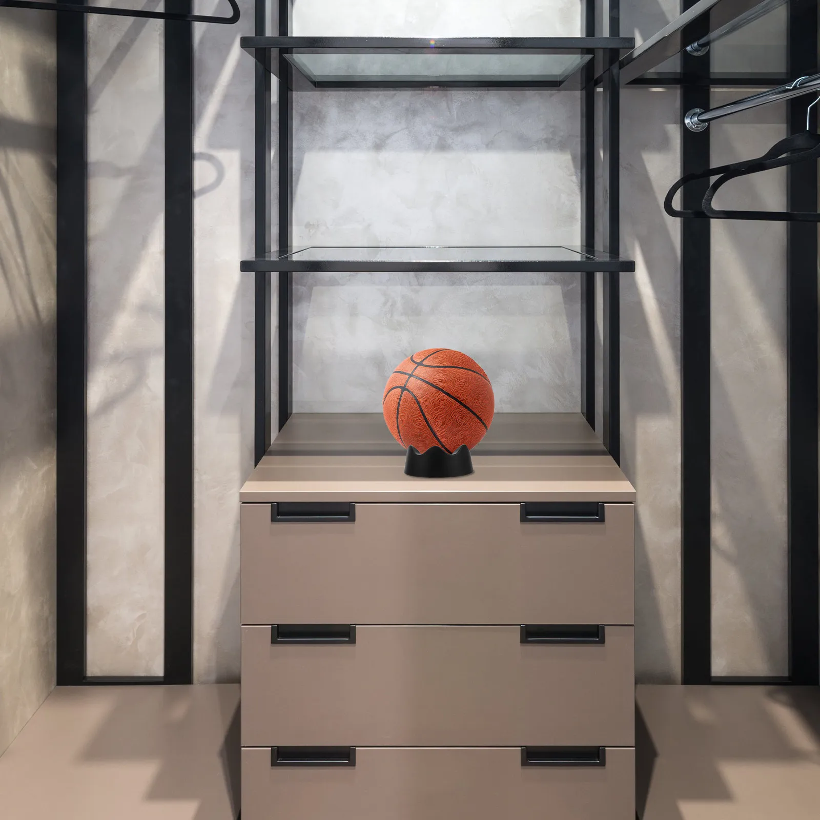 

Soccer Basketball Rugby Ball Display Stand Holder Plastic Stable Round Base Easy Clean Sleek Modern Design for Sports