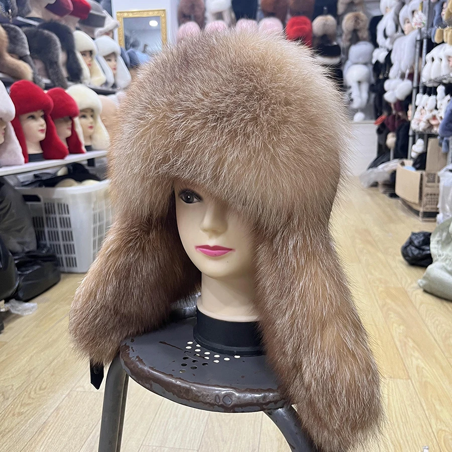 Hot Sales Real Fox Fur Hat Women Hats Fashion Winter Hats Men Warm Winter Real Fur Hats Women