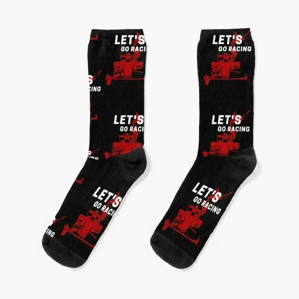 

Let's Go Racing F1 Socks christmas stocking men cotton high quality cartoon Socks Women's Men's