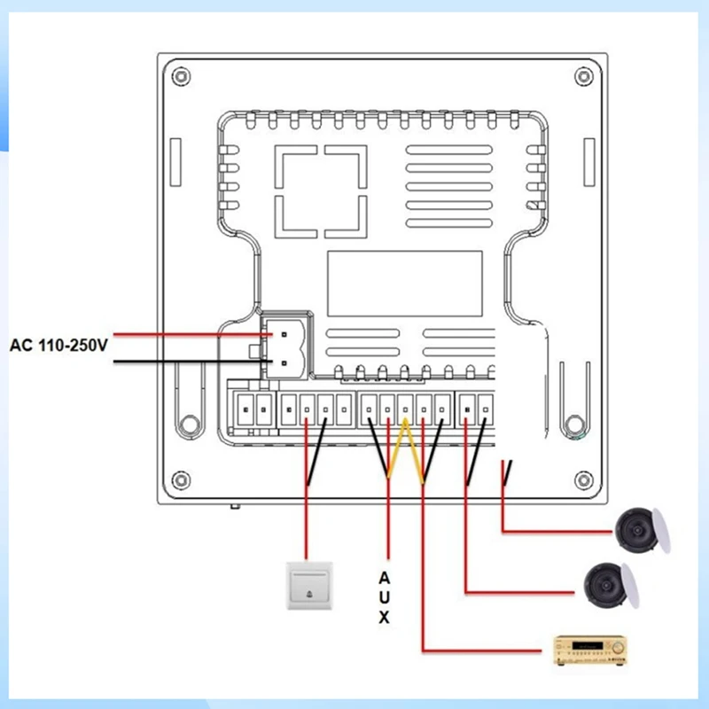 86 hi-fi profissional inteligente montado na parede estéreo controlador de música de fundo bluetooth mini amplificador na parede