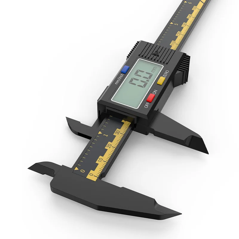 HUHAO Electronic Digital Caliper 150mm Shank Woodworking Carbon Fiber Dial Vernier Caliper Gauge Micrometer Measuring CNC Tools