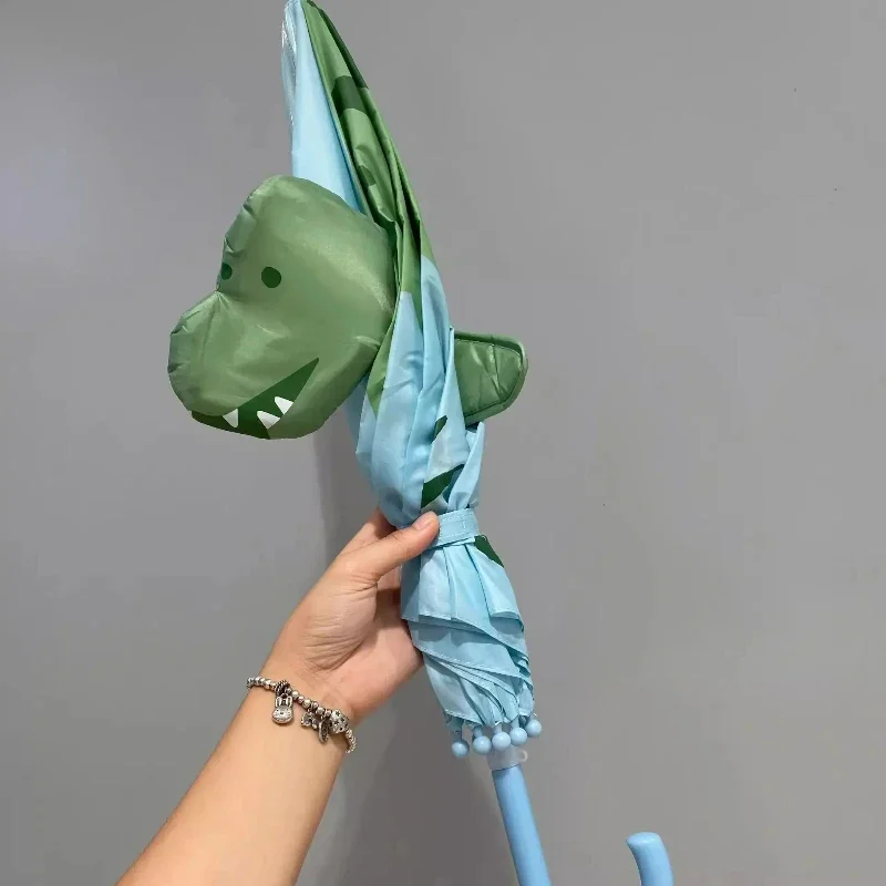 

Dinosaur Umbrella 3D Dinosaur Clear Umbrella Cartoon Long Handle Umbrella for Children to Go Out for Students to Cover