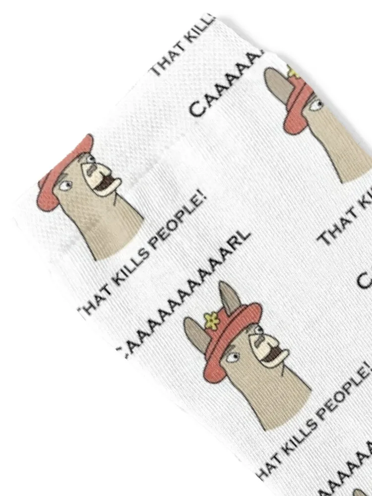 Llamas with Hats - Caaaaaaaaaarl! That kills people! Socks winter gifts new year man Ladies Socks Men's