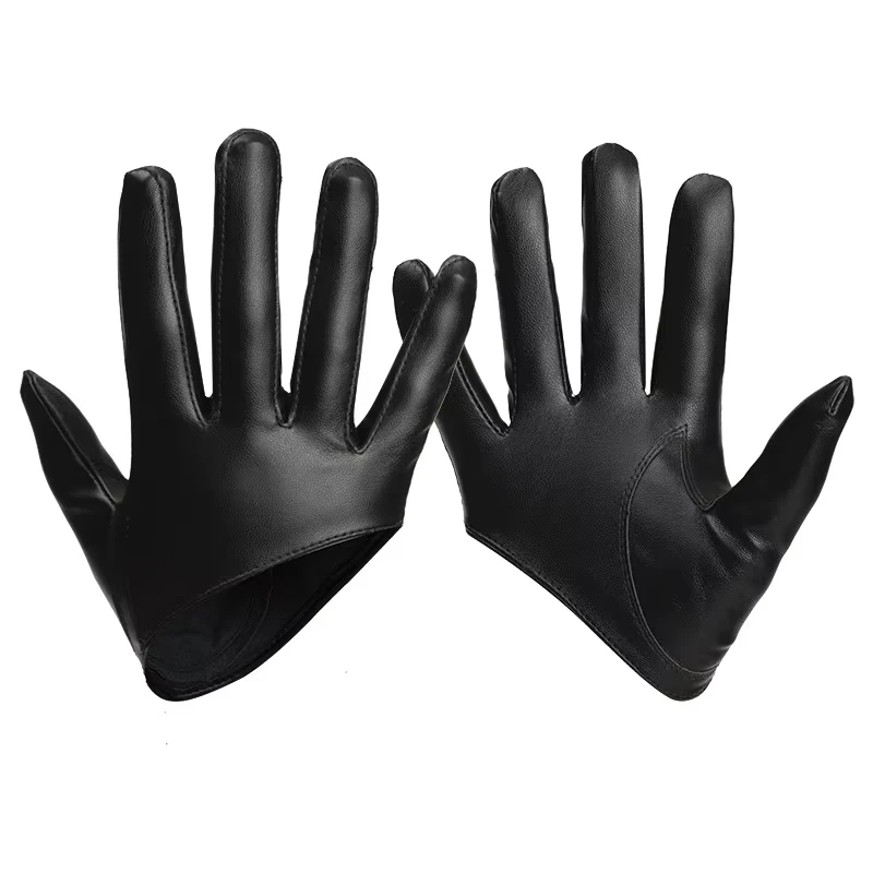 DS Half Palm Full Finger Gloves Sexy Party Performance Gloves Nightclub Pole Dancing Mittens Leather Punk Hip Hop Gloves
