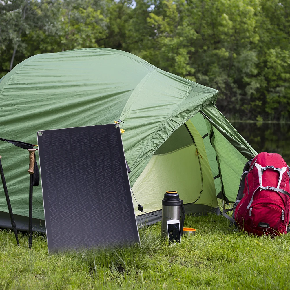 

Солнечное зарядное устройство для автомобильных аккумуляторов 20 Вт 12 В с контроллером заряда, портативное солнечное зарядное устройство для автомобилей, лодок, автодомов