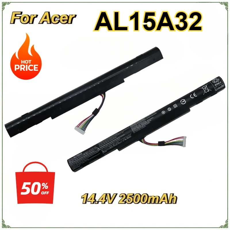

AL15A32 Laptop Battery for Acer Aspire E5-422G 472 E5-473 E5-473G E5-532 E5-532T E5-522 522G E5-573G E5-553G V3-574G Bateria