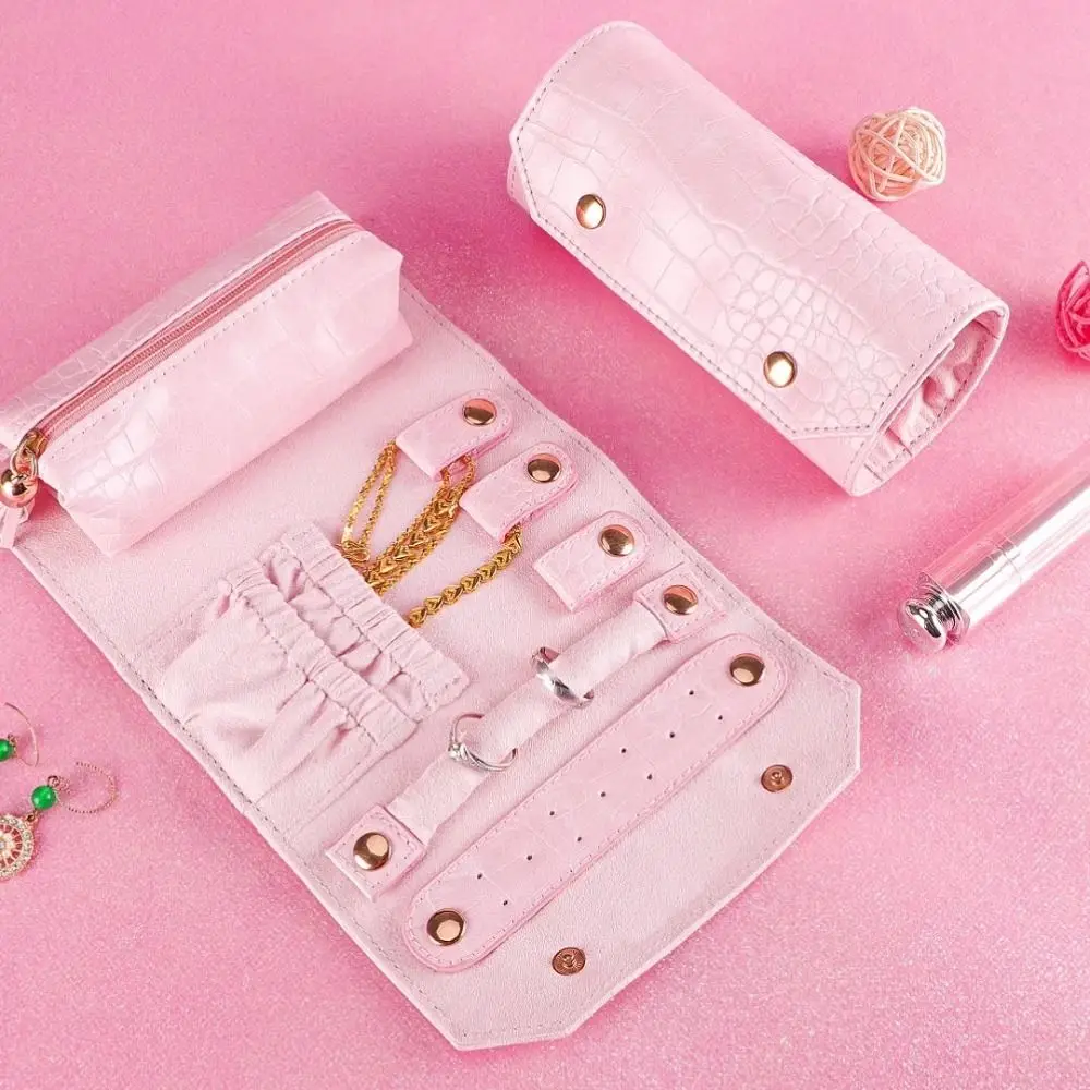

Alligator Pattern Leather Jewelry Case Large Capacity Detachable Portable Jewelry Boxes Necklace Ring Earrings