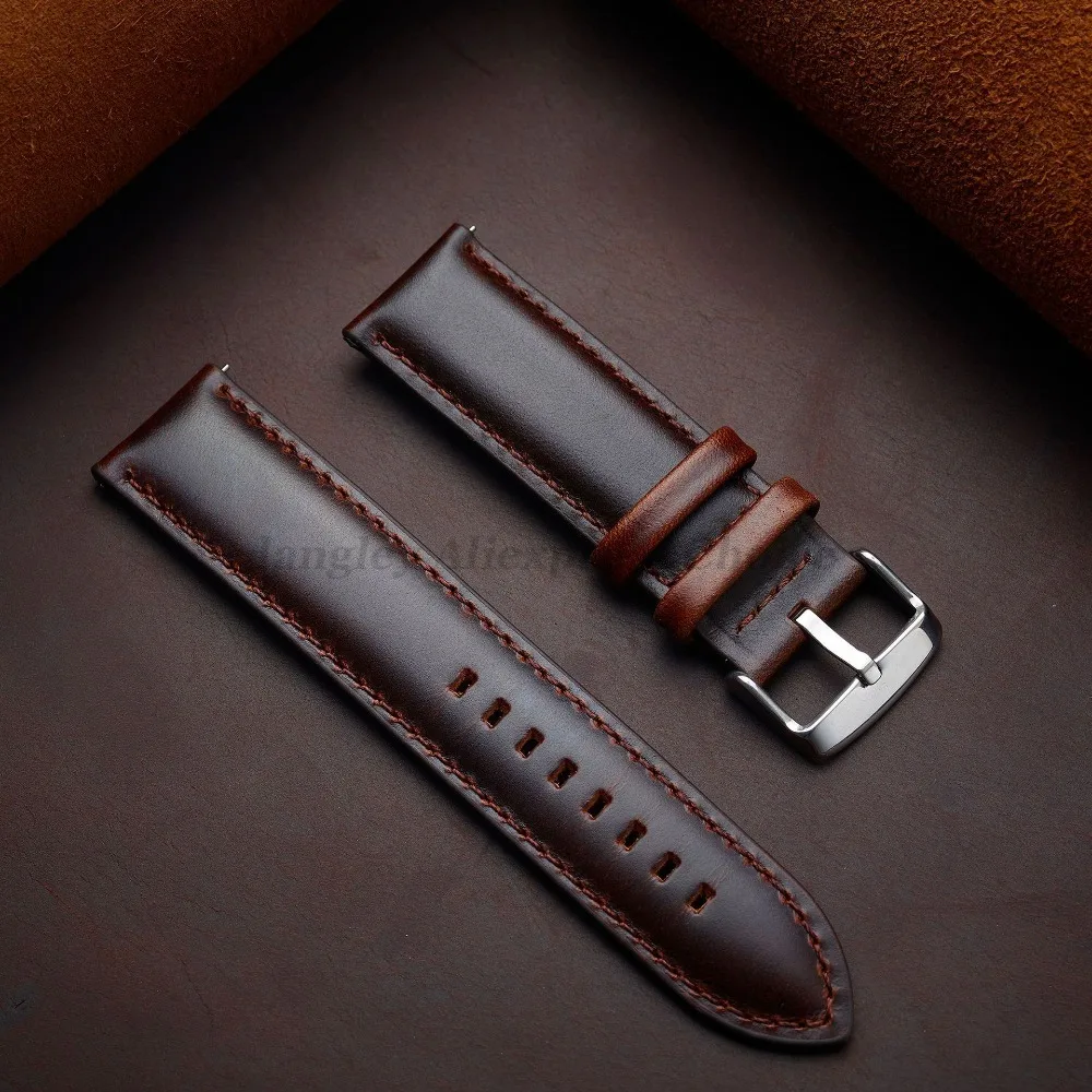 Schnellverschluss-Armband aus echtem Leder, 18 mm, 20 mm, 22 mm, 24 mm, 26 mm, schwarzbraunes Armband für DW Daniel Wellington-Armbänder – Detail 8