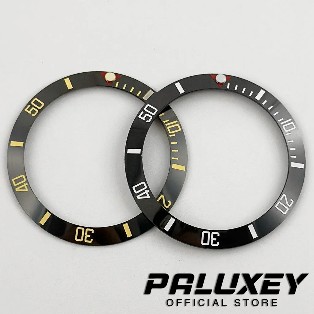 38 мм Высококачественная керамическая вставка для дайвинга, 1 шт., безель для NH35 NH34 NH36 NH38, автоматический механизм, наклон 38 мм * 30,6 мм, безель для часов