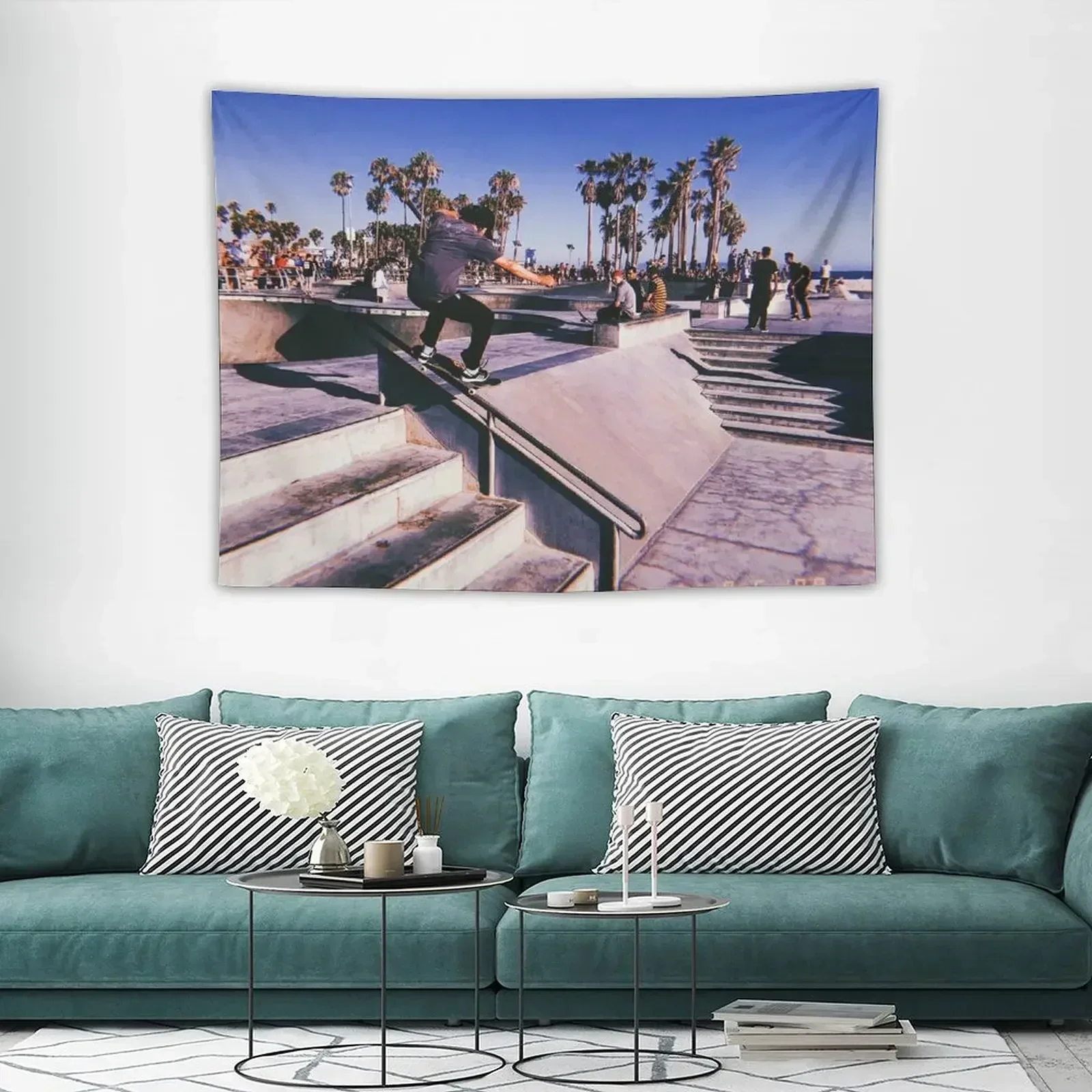 

Venice Beach Skate Park Tapestry Hanging Wall Wall Hanging Bedroom Decoration Home Decor Aesthetic Tapestry