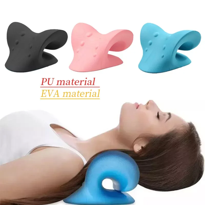 

Neck Shoulder Stretcher Relaxer Cervical Chiropractic Traction Device Pillow for Pain Relief Cervical Spine Alignment Gift