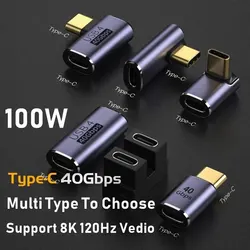 TYPE C Connector 4K OTG Plug 100W 40Gbps Data Transfer Ultra Fast Charging USB C USB3.1 Support 8K Adapter Extension