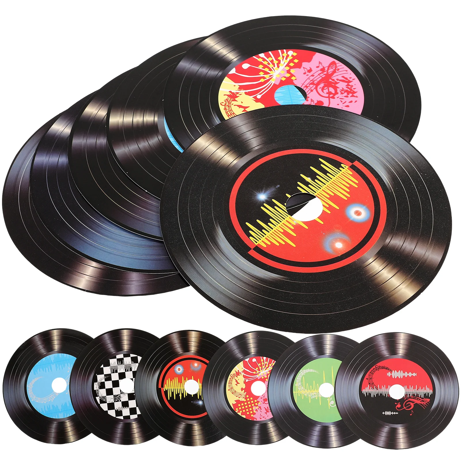 12 Pcs Vinyl Record Decoration Records Decors Wall Dance Party Decorations For Vintage Disc Paper The Sign Shop