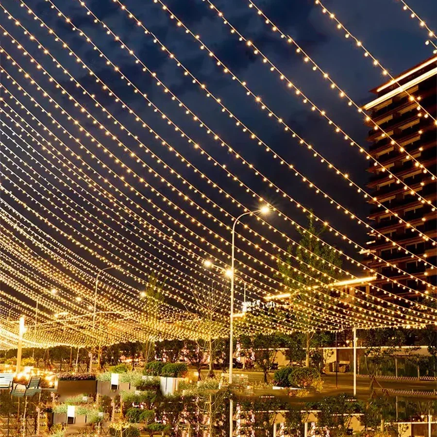 100M 200M 500M 600M Plug in Christmas String Lights Outdoor Garland Light Garden Twinkle Fairy Light For Wedding Party Decor