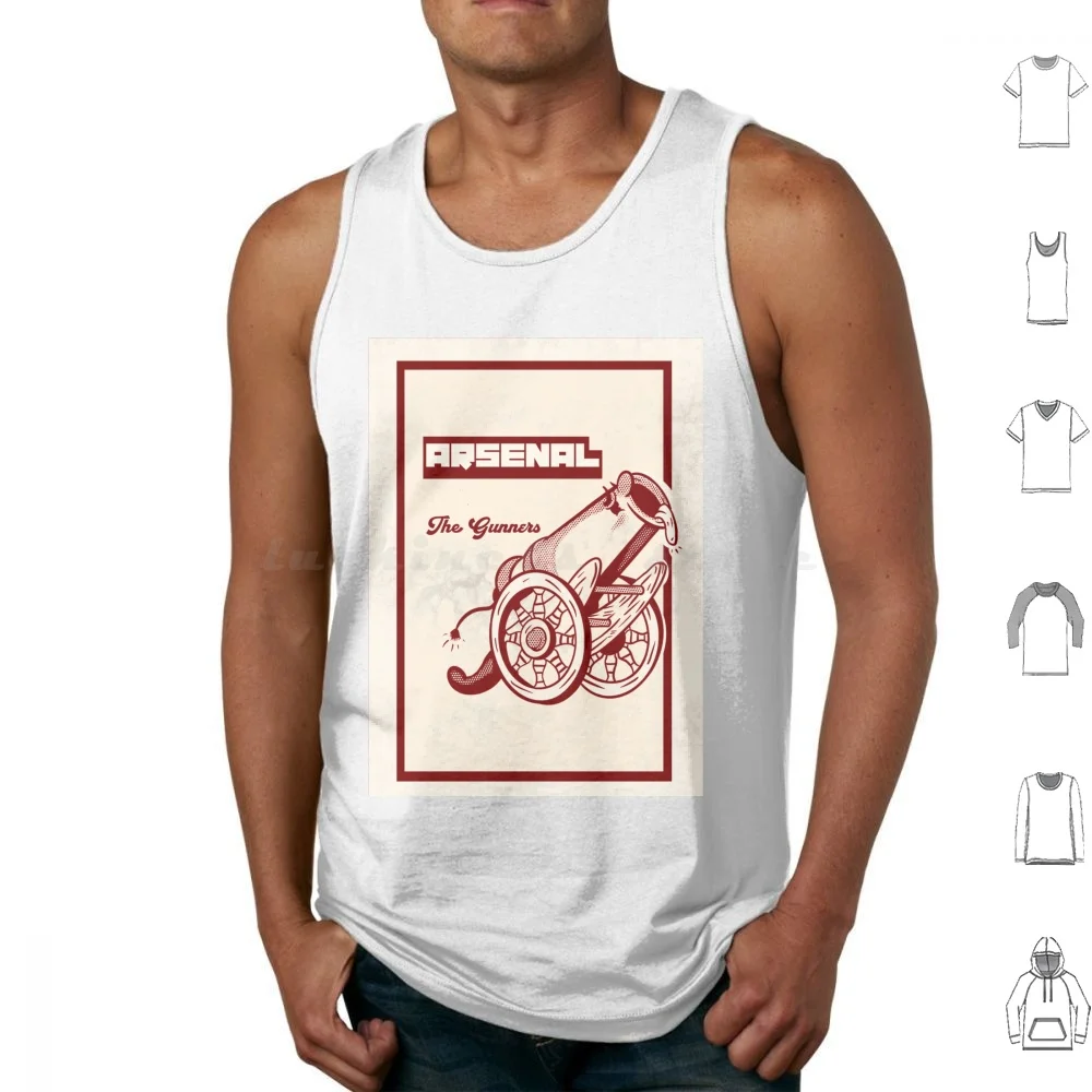 

The Gunners Of Tank Tops Vest Sleeveless City Football Soccer Cartoon Rubberhose Sport Gunner
